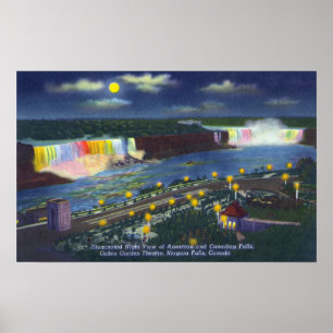 オーケスガーデンシアターの夜景と ポスター