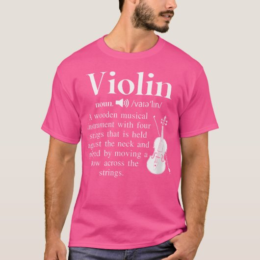 オーケストラおもしろいの音楽バイオリン名詞定義 Tシャツ (正面)