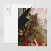 オーケストラのクマ ポストカード (正面/裏面)