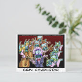 オーケストラのティーおもしろいとギフトの準指揮者 ポストカード (スタンド正面)