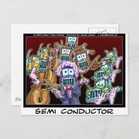 オーケストラのティーおもしろいとギフトの準指揮者 ポストカード (正面/裏面)