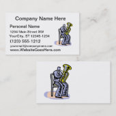 オーケストラのテューバプレーヤーのグラフィック、つけられていたイメージ 名刺 (正面/裏面)