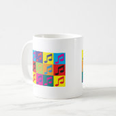オーケストラのポップアート コーヒーマグカップ (正面左)