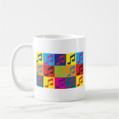 オーケストラのポップアート コーヒーマグカップ (左)