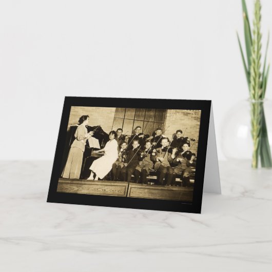 オーケストラの子供1910年 カード (正面)