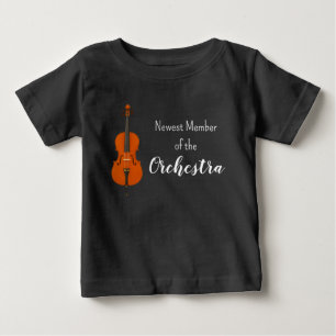 オーケストラの新メンバー チェロTシャツ ベビーTシャツ