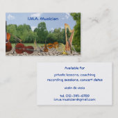 オーケストラの楽器の接触カード コーリングカード (正面/裏面)