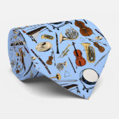 オーケストラの楽器パタンのネックタイ ネクタイ (ロール)