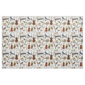 オーケストラの楽器パターン ファブリック (ヤード)