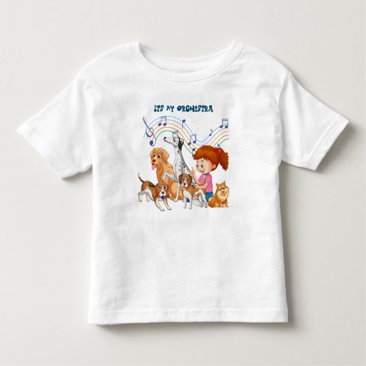 オーケストラのTシャツだ子供へ トドラーTシャツ (正面)