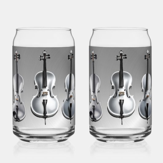 オーケストラストリングプリント16oz Can Glasses ガラス缶 (正面)