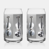 オーケストラストリングプリント16oz Can Glasses ガラス缶 (右)