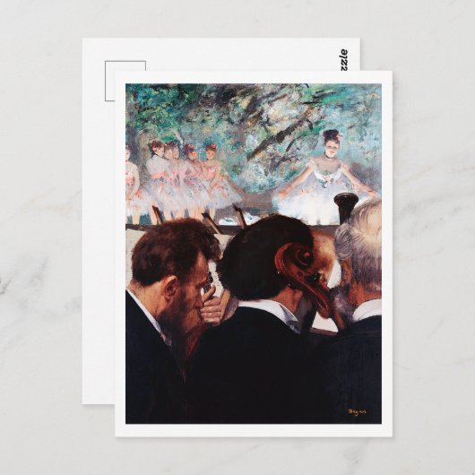 オーケストラミュージシャン、エドガー・デガス ポストカード (正面/裏面)