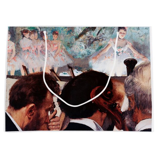 オーケストラミュージシャン、エドガー・デガス ラージペーパーバッグ (正面)