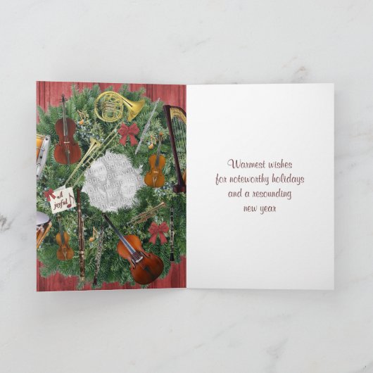 オーケストラリースの写真楽器 シーズンカード (内部)