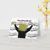 オーケストラ指揮者おめでとう カード (黄色い花)