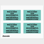 オーケストラ指揮者の裕福で成功したレタングル 長方形シール (シート)