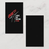 オーケストラ指揮者、静かに話すステッキを持つ 名刺 (正面/裏面)