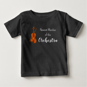 オーケストラ最新団員 バイオリンTシャツ ベビーTシャツ