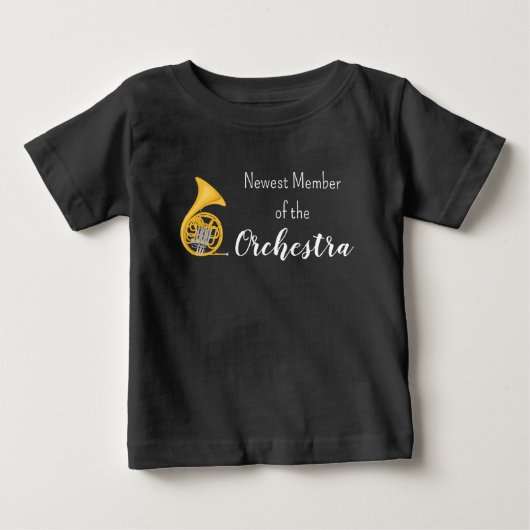 オーケストラ最新団員 フレンチホルン Tシャツ (正面)