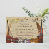 オーケストラ楽器コンサート招待状 招待状 (スタンド正面)