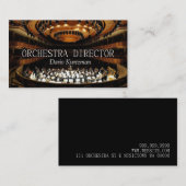 オーケストラ監督音楽教師 名刺 (正面/裏面)