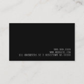 オーケストラ監督音楽教師 名刺 (裏面)