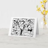 オーケストラ迷路はこのグリーティングカードを美化! カード (黄色い花)