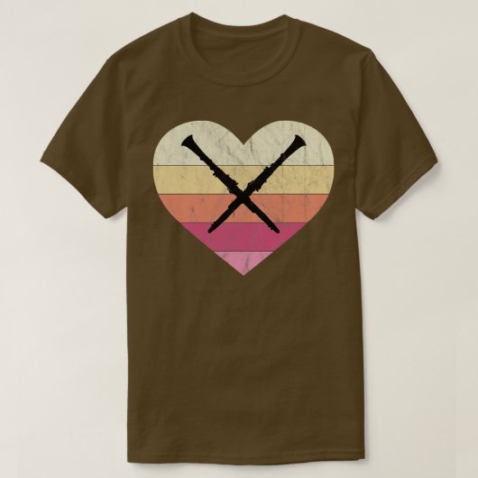 オーケストラ遊でオーボリストのオーボエを愛する Tシャツ (デザイン正面)