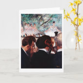 オーケストラ・ミュージシャン、エドガー・ドガス カード (黄色い花)