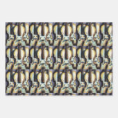 オーケストラ・ヴィオリンクラシカルス音楽パターン ラッピングペーパーシート (正面)