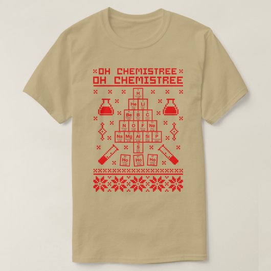 オーケミステリーああケミステリー化学醜いセーター Tシャツ (デザイン正面)