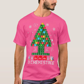 オーケミステリーおもしろい科学クリスマスツリー化学者 Tシャツ