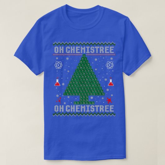 オーケミステリーおもしろい科学クリスマス醜いセーター Tシャツ (デザイン正面)