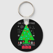 オーケミステリー化学者の木おもしろい科学クリスマス キーホルダー (正面)