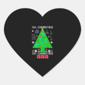 オーケミステリー化学者の木おもしろい科学クリスマス ハートシール (正面)