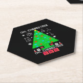 オーケミステリー化学者の木おもしろい科学クリスマス ペーパーコースター (アングル)