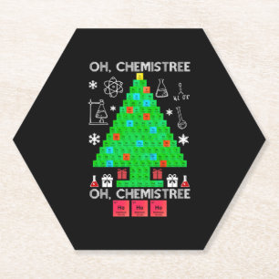 オーケミステリー化学者の木おもしろい科学クリスマス ペーパーコースター