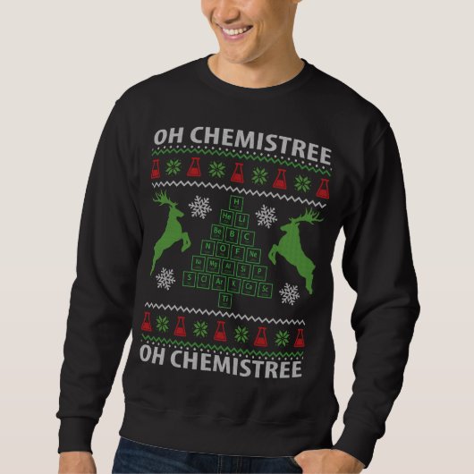 オーケミストリー化学先生醜いクリスマスSwe スウェットシャツ (正面)