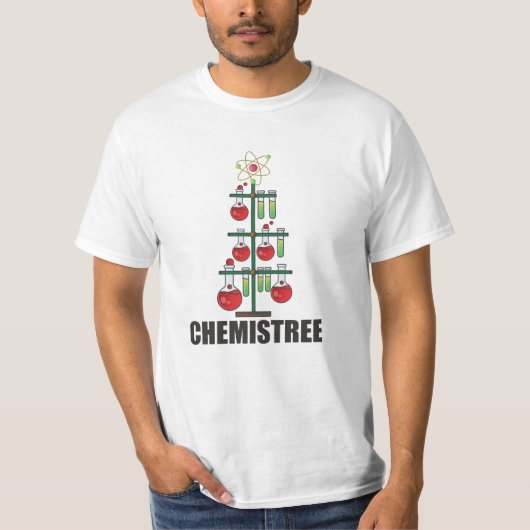 オーケミストレクリスマス化学科学先生 Tシャツ (正面)