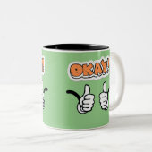 オーケー2音式コーヒーマグ ツートーンマグカップ (正面右)