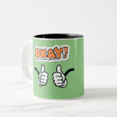 オーケー2音式コーヒーマグ ツートーンマグカップ (正面左)