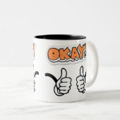 オーケー2音式コーヒーマグ ツートーンマグカップ (正面右)