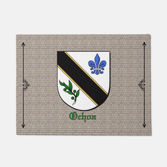 オーコーヒストリカルシールドの石畳 ドアマット (正面)