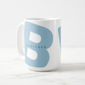 オーサモダンイズのモノグラムイニシャル&名 コーヒーマグカップ (正面左)