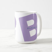 オーサモダンイズのモノグラムイニシャル&名 コーヒーマグカップ (正面右)
