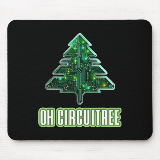 オーサーキットクリスマスエレクトロニクス回路基板 マウスパッド (正面)