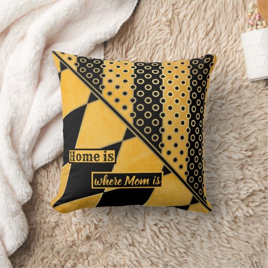 オーシェパーソナライズされたー黒幾何模様枕 クッション (ブランケット)