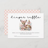 オーシカ赤面ピンクの女の子の赤ちゃんシャワー囲いカード エンクロージャーカード (正面/裏面)