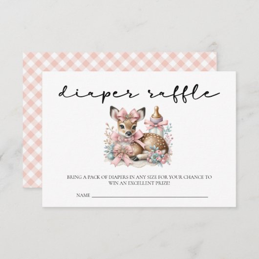 オーシカ赤面ピンクの女の子の赤ちゃんシャワー囲いカード エンクロージャーカード (正面/裏面)